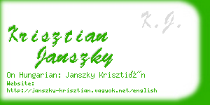 krisztian janszky business card